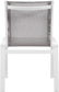 Nizuc - Outdoor Patio Dining Chair With White Frame (Set of 2)