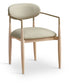 Riccio - Dining Arm Chair (Set of 2) - Natural And Gold Frame