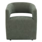Libni - Arm Chair With Casters - Green Linen