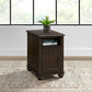 Wagner - Chairside Table With USB - Cherry