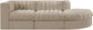Rummi - Velvet Performance Fabric Upholstered 3 Piece Modular Sectional