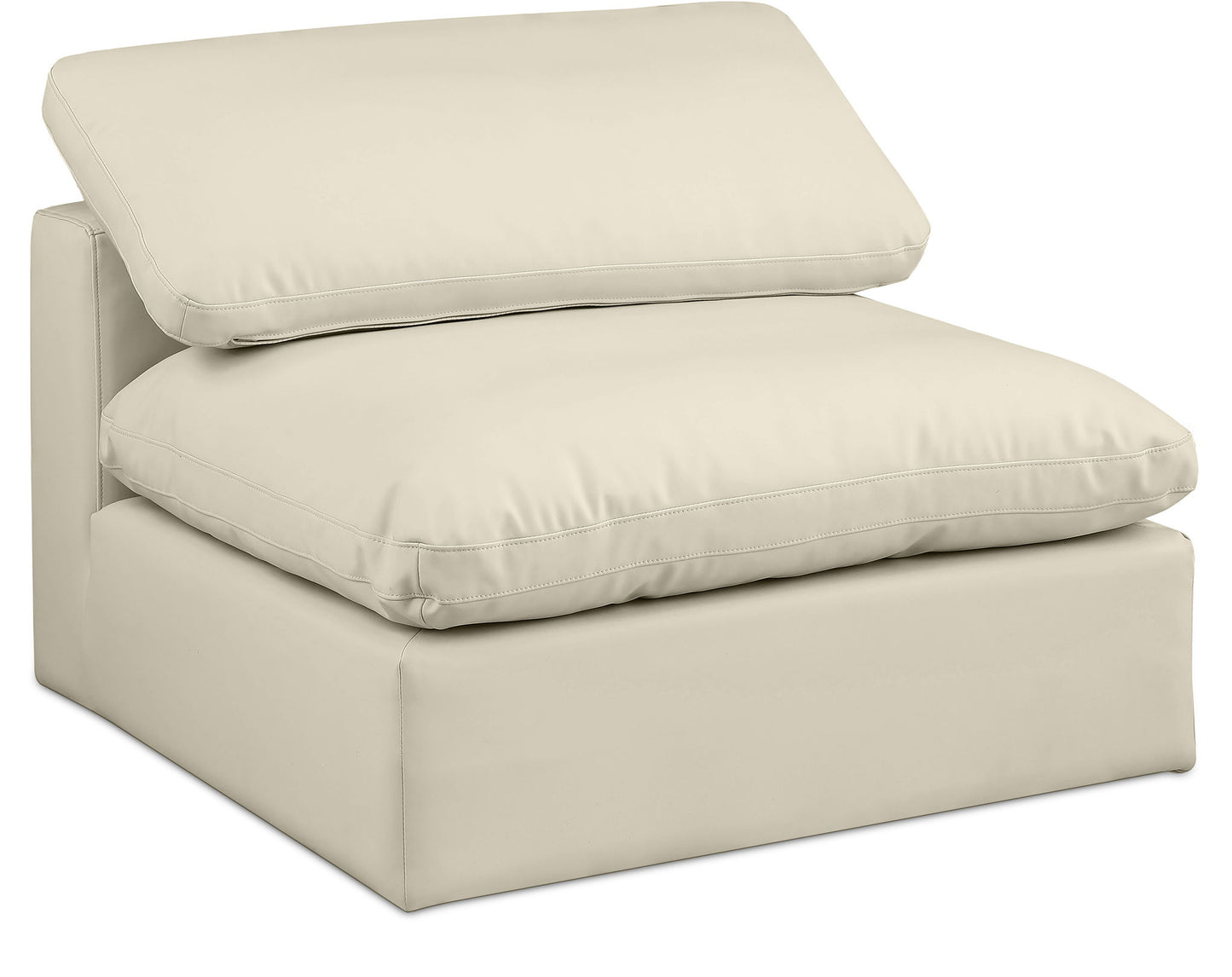 Comfy - Faux Leather Armless Chair