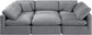 Indulge - Velvet 6 Piece Modular Sectional