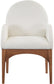 Waldorf - Chenille Dining Arm Chair With Brown Legs