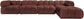 Orin - Fabric Velvet 5 Piece Modular Sectional