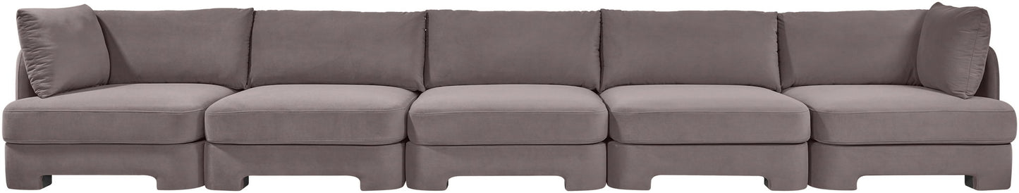 Hammond - Velvet Performance Fabric Upholstered 5 Piece Sofa