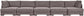 Hammond - Velvet Performance Fabric Upholstered 5 Piece Sofa