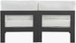 Nizuc - Outdoor Patio 2 Seat Armless Modular Sofa With Gray Frame
