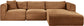 Shaggy - Fabric 3 Piece Modular Sectional
