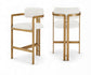 Aurum - Linen Textured Fabric Upholstered Counter Stool