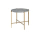 Tainte - End Table - Faux Marble Top & Champagne
