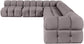 Orin - Velvet 6 Piece Modular L-Shaped Sectional