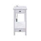 Byzad - Accent Table With USB - White