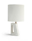 Vellum - Genuine Marble Base And Linen Textured Fabric Shade Table Lamp