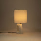 Vellum - Genuine Marble Base And Linen Textured Fabric Shade Table Lamp
