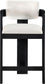 Sacha - Velvet Stool With Black Base