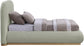 Vaughn - Chenille Bed With Natural Base