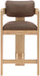 Sacha - Vegan Leather Upholstered Counter Stool With Natural Base