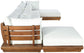 Mirella - 6 Piece Water Resistant Fabric Upholstered Outdoor Patio Modular Sectional