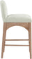 Waldorf - Chenille Stool With Natural Legs