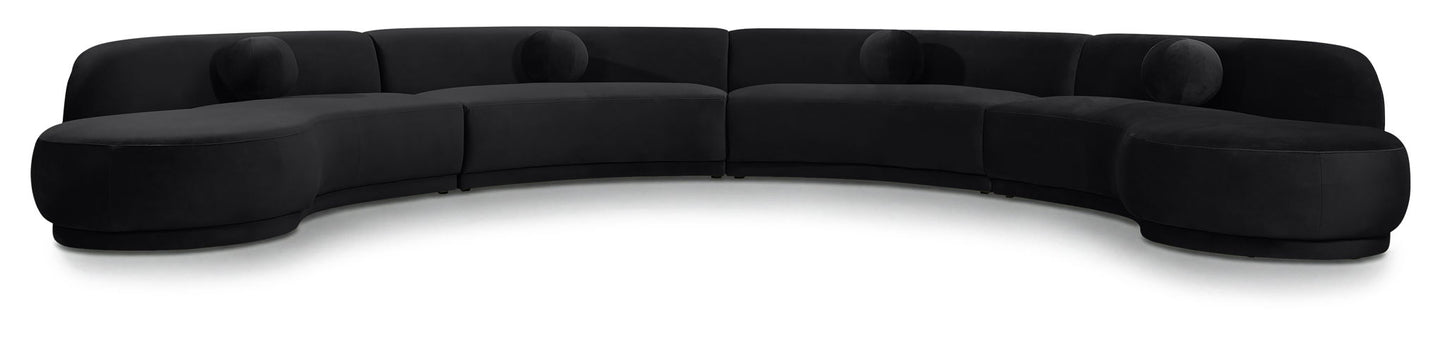 Avra - 189" Velvet Performance Fabric Upholstered Sectional
