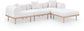 Laguna - 4 Piece 106.5" Upholstered Outdoor Patio Modular Sectional