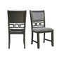 Amherst - Dining Side Chair With Fabric Cushion Side Stretcher (Set of 2) - Gray Finish