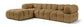 Orin - Velvet 4 Piece Modular Sectional With Chaise