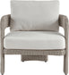 Sandbay - Olefin Water Resistant Fabric And Wicker Outdoor Patio Accent Chair