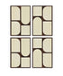 Icon - Mango Wood 4 Piece Wall Art