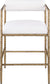 Axis - Linen Textured Cream Fabric Upholstered Counter Stool (Set of 2)