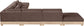 Turin - Chenille Fabric Upholstered Modular Sectional - Brown