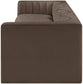 Rummi - Velvet Performance Fabric Upholstered 4 Piece Modular Sofa