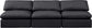 Indulge - Faux Leather 3 Seat Modular Armless Sofa