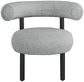 Bordeaux - Boucle Fabric Accent Chair With Black Legs