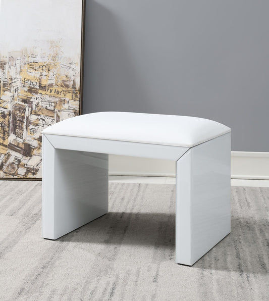 G-315 - Wood Vanity Stool - White