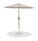 Fiji - Aluminum Patio Umbrella With Round White And Teak Base