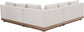Solace - Olefin Performance Fabric 3 Piece Outdoor Patio Modular Sectional (2 Loveseats & Corner Chair)
