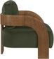 Cedra - Velvet Performance Fabric Upholstered Accent Chair - Brown Frame
