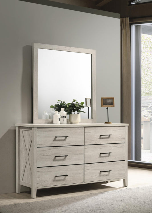 B523 - Mirror - White Wash