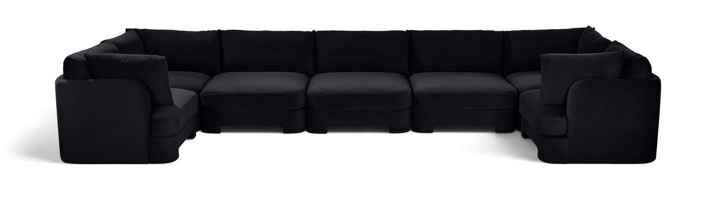 Hammond - Velvet Performance Fabric Upholstered 7 Piece U-Shaped Sectional