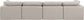Indulge - Linen 4 Seat Modular Sofa