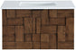 Leonardo - Engineered Stone And Solid Wood 24" Wall Mounted Bathroom Vanity