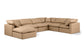 Indulge - Faux Leather 7 Piece Modular Sectional - Tan