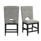 Oregon - Fabric Counter Side Chair (Set of 2) - Gray / Black
