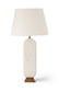 Solis - Genuine Marble And Mango Wood Base With Linen Textured Fabric Shade Table Lamp