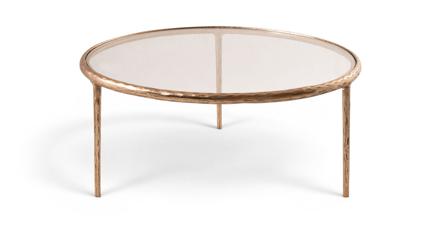 Evren - Glass Top And Aluminum Base Coffee Table