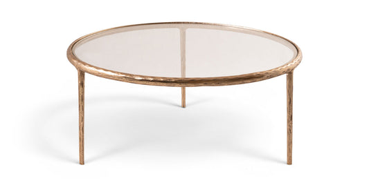 Evren - Glass Top And Aluminum Base Coffee Table