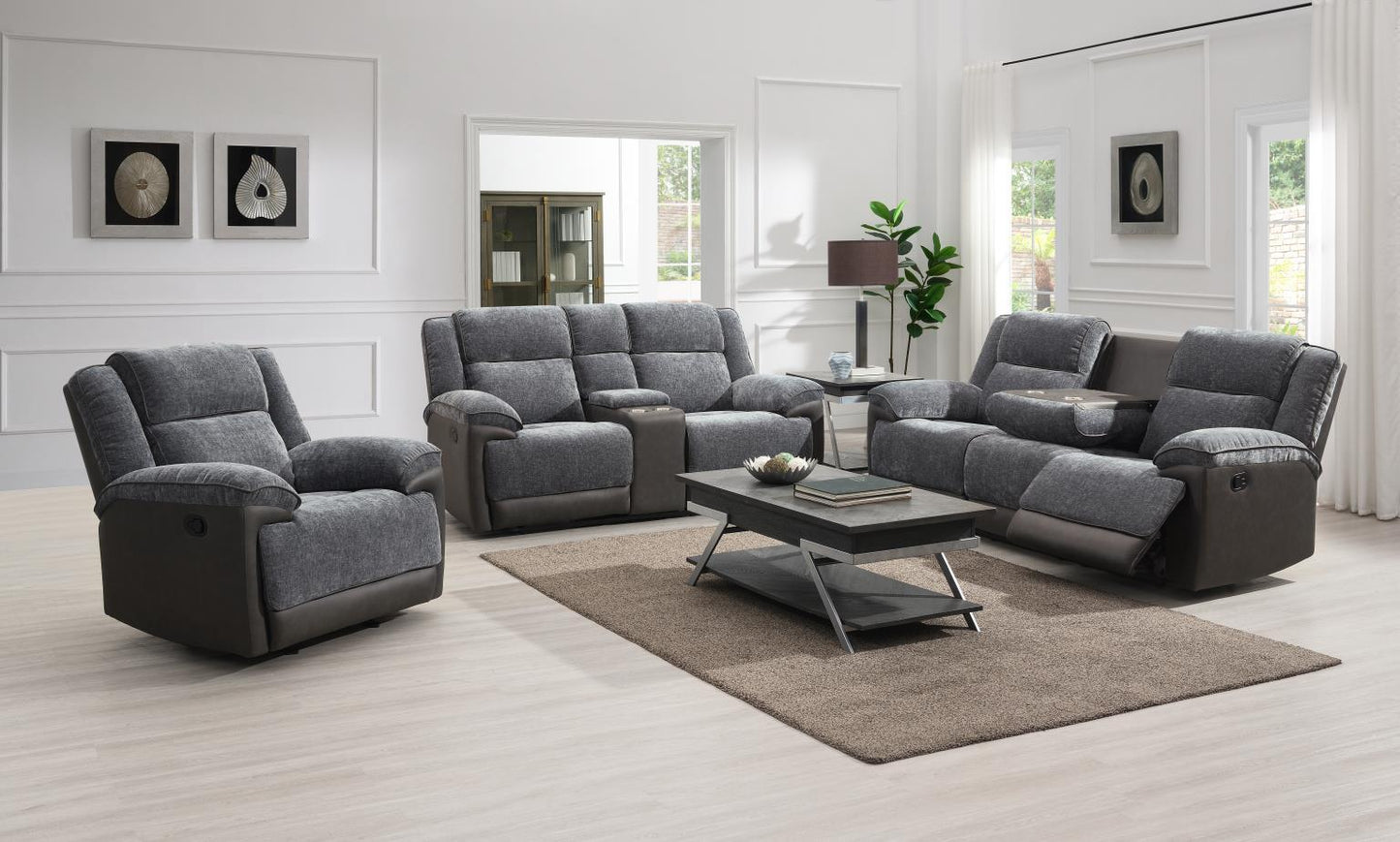 U177 - Motion Glider Chair - Charcoal Gray