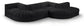 Rummi - Rounded Velvet Performance Fabric Upholstered 6 Piece Modular Sectional